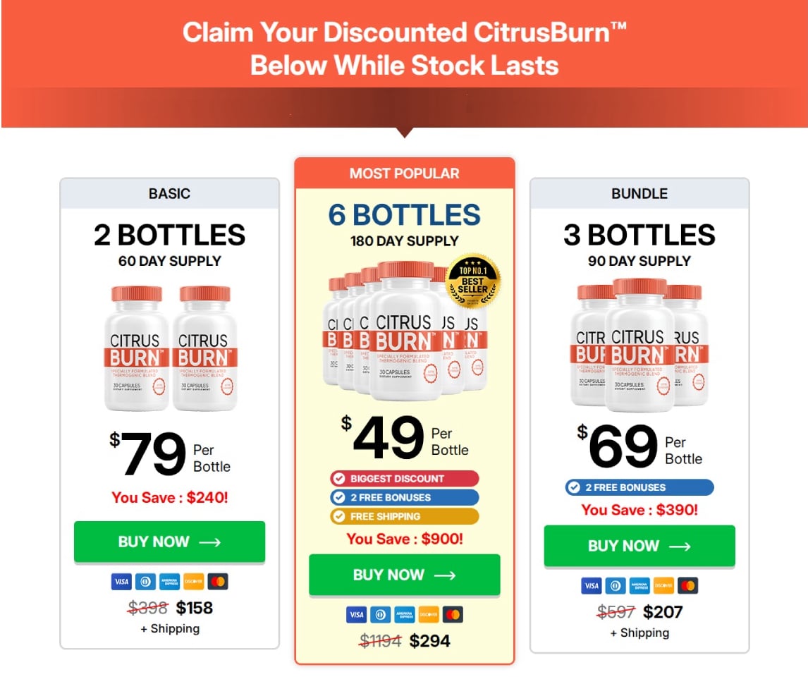 Citrus Burn Introductory Offer